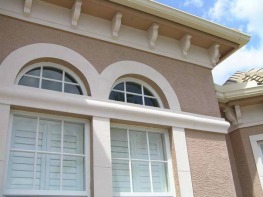 Project:  Windows replaced with impact resistant windows, some openings covered with hurricane shutter panels and accordion hurricane shutters - Estero, FL